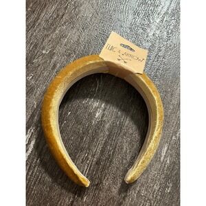 Twig & Arrow Headband Mustard Yellow Golden Velvet NWT